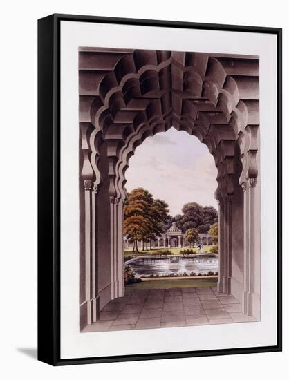 An Architectural Design with Garden, 1821-1822-Humphry Repton-Framed Stretched Canvas