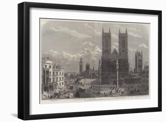 An Architectural Group in Westminster-null-Framed Giclee Print
