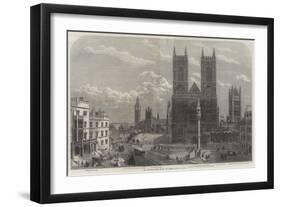 An Architectural Group in Westminster-null-Framed Giclee Print