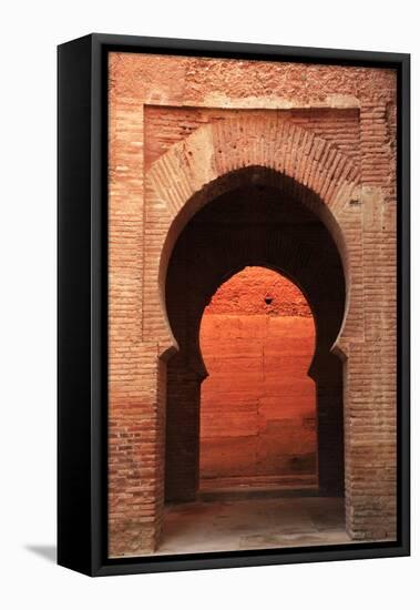 An Archway Inside the Alhambra, UNESCO World Heritage Site, Granada, Andalusia, Spain, Europe-David Pickford-Framed Stretched Canvas