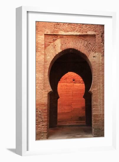 An Archway Inside the Alhambra, UNESCO World Heritage Site, Granada, Andalusia, Spain, Europe-David Pickford-Framed Photographic Print