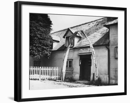 An Archway Made of Whale Bones Outside a Pub Entrance at Great Wrathing, Suffolk, England-null-Framed Photographic Print