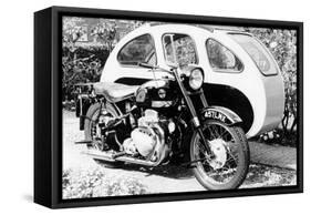 An Ariel Square 4 1000cc, with a Large Sidecar, C1952-null-Framed Stretched Canvas