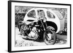 An Ariel Square 4 1000cc, with a Large Sidecar, C1952-null-Framed Photographic Print