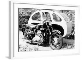 An Ariel Square 4 1000cc, with a Large Sidecar, C1952-null-Framed Photographic Print