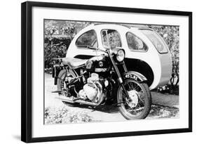 An Ariel Square 4 1000cc, with a Large Sidecar, C1952-null-Framed Photographic Print