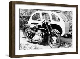 An Ariel Square 4 1000cc, with a Large Sidecar, C1952-null-Framed Photographic Print