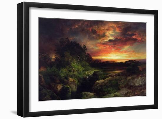 An Arizona Sunset Near the Grand Canyon, 1898-Thomas Moran-Framed Giclee Print