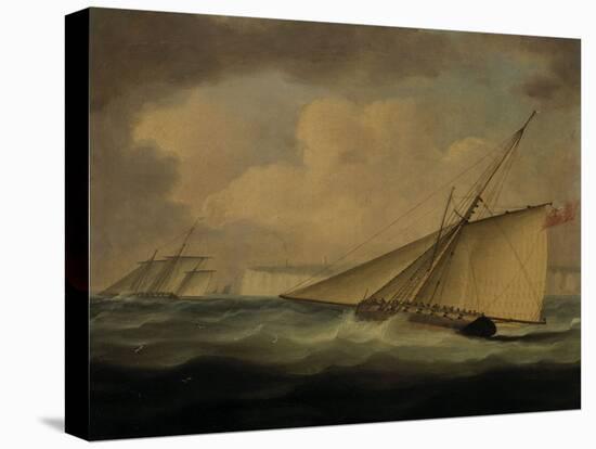 An Armed Cutter off the Coast-Thomas Buttersworth-Stretched Canvas