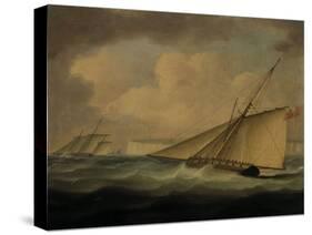 An Armed Cutter off the Coast-Thomas Buttersworth-Stretched Canvas