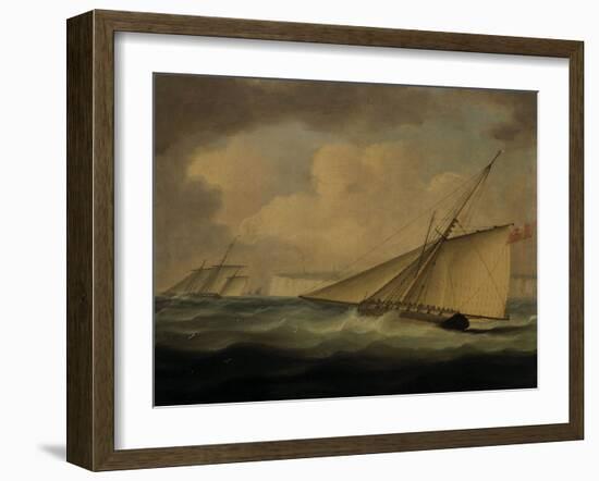 An Armed Cutter off the Coast-Thomas Buttersworth-Framed Giclee Print