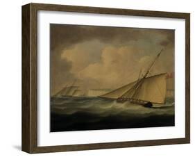 An Armed Cutter off the Coast-Thomas Buttersworth-Framed Giclee Print