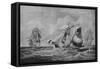 'An Armed Merchant Ship Capture', c1813-William John Huggins-Framed Stretched Canvas