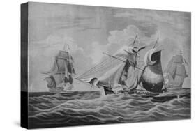 'An Armed Merchant Ship Capture', c1813-William John Huggins-Stretched Canvas