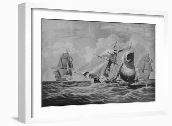 'An Armed Merchant Ship Capture', c1813-William John Huggins-Framed Giclee Print