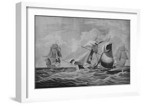 'An Armed Merchant Ship Capture', c1813-William John Huggins-Framed Giclee Print