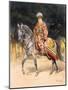 An Armed Warrior Mounted on a Turkoman Horse: Harness Etc, a Folio from Oriental Arms and Armour,…-null-Mounted Giclee Print