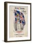 An Armour-Clad Britannia with a Large Union Flag-W.c. Levey-Framed Art Print