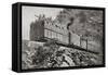 An Armoured Train in Reconnaissance Action Near Kimberley, South Africa During the Second Boer War-Louis Creswicke-Framed Stretched Canvas