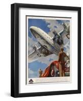 An Armstrong Whitworth "Ensign" of Imperial Airways Takes Off-null-Framed Photographic Print