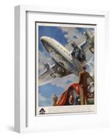 An Armstrong Whitworth "Ensign" of Imperial Airways Takes Off-null-Framed Photographic Print