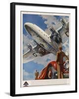 An Armstrong Whitworth "Ensign" of Imperial Airways Takes Off-null-Framed Photographic Print