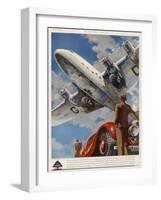 An Armstrong Whitworth "Ensign" of Imperial Airways Takes Off-null-Framed Photographic Print