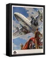 An Armstrong Whitworth "Ensign" of Imperial Airways Takes Off-null-Framed Stretched Canvas
