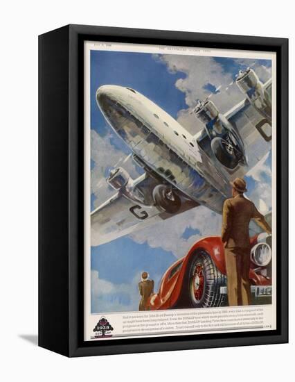 An Armstrong Whitworth "Ensign" of Imperial Airways Takes Off-null-Framed Stretched Canvas