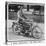 An Army Officer Sits Astride a 'silent Grey' Harley Davidson-null-Stretched Canvas