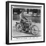 An Army Officer Sits Astride a 'silent Grey' Harley Davidson-null-Framed Photographic Print