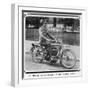 An Army Officer Sits Astride a 'silent Grey' Harley Davidson-null-Framed Photographic Print