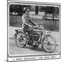 An Army Officer Sits Astride a 'silent Grey' Harley Davidson-null-Mounted Photographic Print