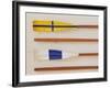 An Array of boat oars Mounted on a wall-null-Framed Photographic Print