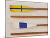 An Array of boat oars Mounted on a wall-null-Mounted Photographic Print