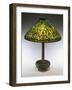 An Arrowroot Leaded Glass and Bronze Table Lamp-Guiseppe Barovier-Framed Giclee Print