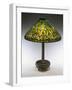 An Arrowroot Leaded Glass and Bronze Table Lamp-Guiseppe Barovier-Framed Giclee Print