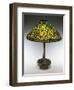 An Arrowroot Leaded Glass and Bronze Table Lamp-Guiseppe Barovier-Framed Giclee Print