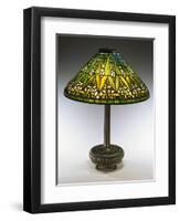 An Arrowroot Leaded Glass and Bronze Table Lamp-Guiseppe Barovier-Framed Giclee Print