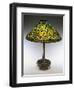 An Arrowroot Leaded Glass and Bronze Table Lamp-Guiseppe Barovier-Framed Giclee Print