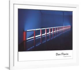 An Artificial Barrier Blue, Red and Blue Fluorescent Light (to Flavin Starbuck Judd)-Dan Flavin-Framed Art Print