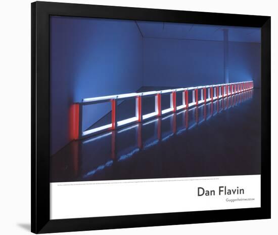An Artificial Barrier Blue, Red and Blue Fluorescent Light (to Flavin Starbuck Judd)-Dan Flavin-Framed Art Print