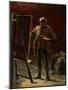 An Artist, C.1870-75 (Oil on Canvas, Mounted on Panel)-Honore Daumier-Mounted Giclee Print