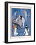 An Artist Paints a Dreary Beach Scene Unaware of the Water-Nymphs Disporting-Tom Purvis-Framed Art Print