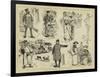 An Artist's Character Sketches in Berlin, II-Charles Stanley Reinhart-Framed Giclee Print