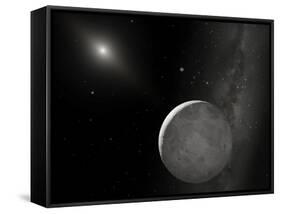 An Artist's Concept of Kuiper Belt Object 2003 UB313 (Nicknamed Xena) and Its Satellite Gabrielle-Stocktrek Images-Framed Stretched Canvas