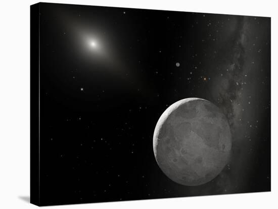 An Artist's Concept of Kuiper Belt Object 2003 UB313 (Nicknamed Xena) and Its Satellite Gabrielle-Stocktrek Images-Stretched Canvas