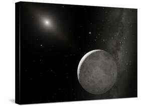 An Artist's Concept of Kuiper Belt Object 2003 UB313 (Nicknamed Xena) and Its Satellite Gabrielle-Stocktrek Images-Stretched Canvas