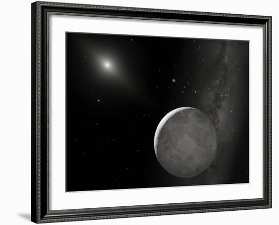 An Artist's Concept of Kuiper Belt Object 2003 UB313 (Nicknamed Xena) and Its Satellite Gabrielle-Stocktrek Images-Framed Photographic Print