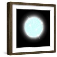 An Artist's Depiction of a Blue Dwarf Star-null-Framed Art Print